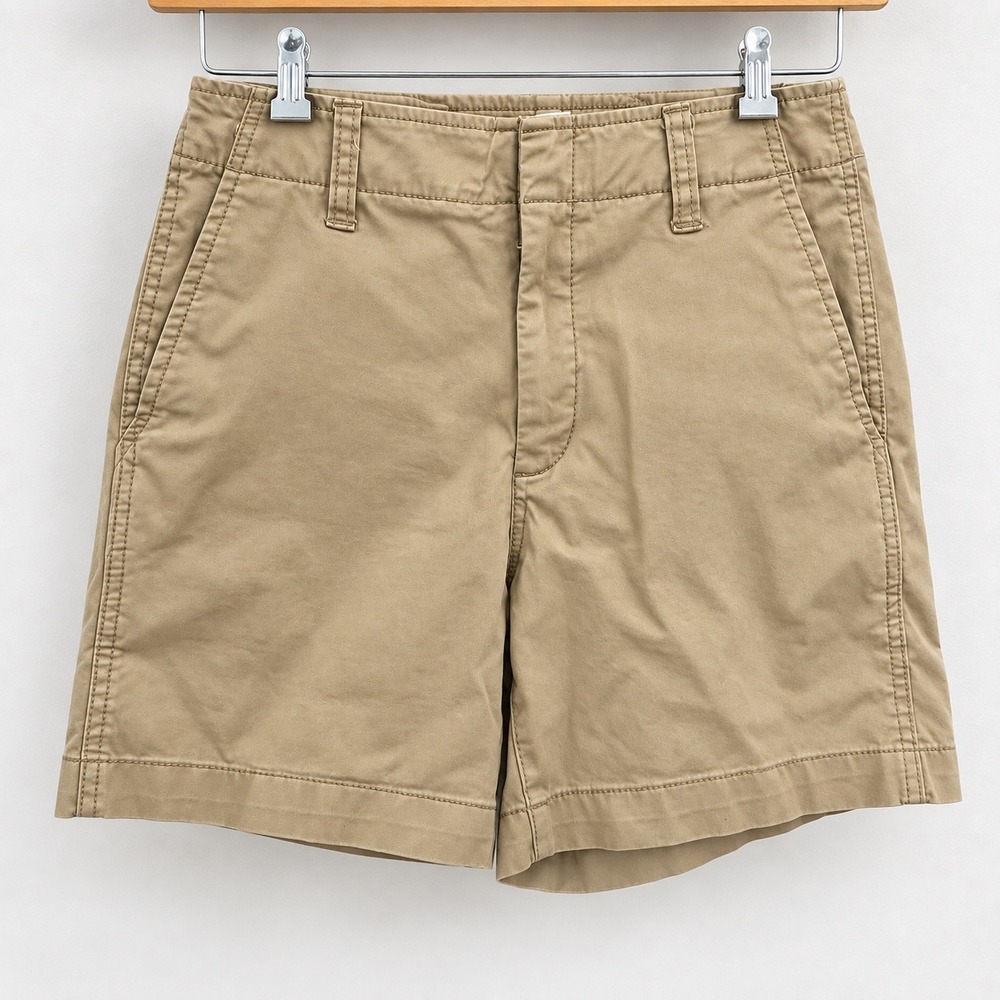 Gap Womens Khaki Chino Shorts Tan Mid Rise Stretch Size 4 Summer Vacation